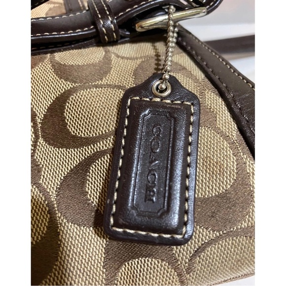 Coach Brown Signature print canvas Tote Bag - Picture 5 of 10